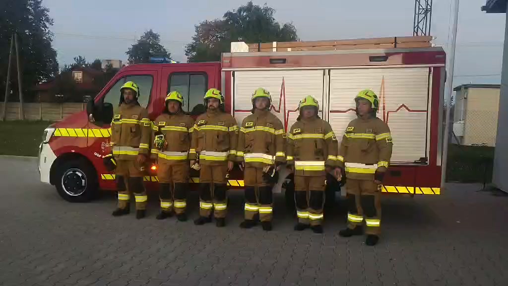 Kadr z nagrania opublikowanego przez OSP Brudnów